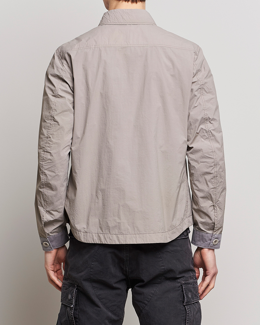 Herren | Jacken | Ten c | Garment Dyed Nylon Jacket Light Grey