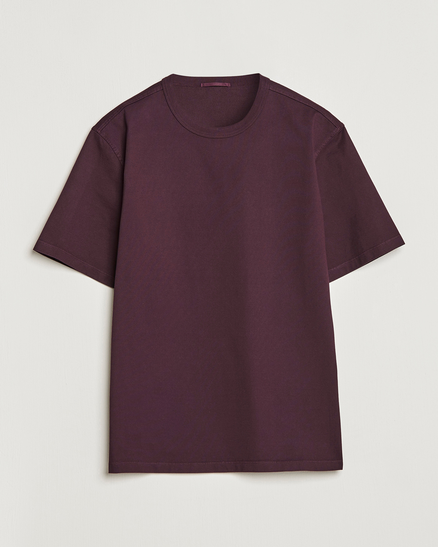 Herren | T-Shirts | Ten c | Garment Dyed Cotton Jersey T-Shirt Blackberry