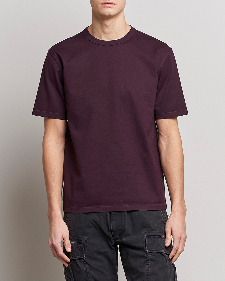 Herren | T-Shirts | Ten c | Garment Dyed Cotton Jersey T-Shirt Blackberry