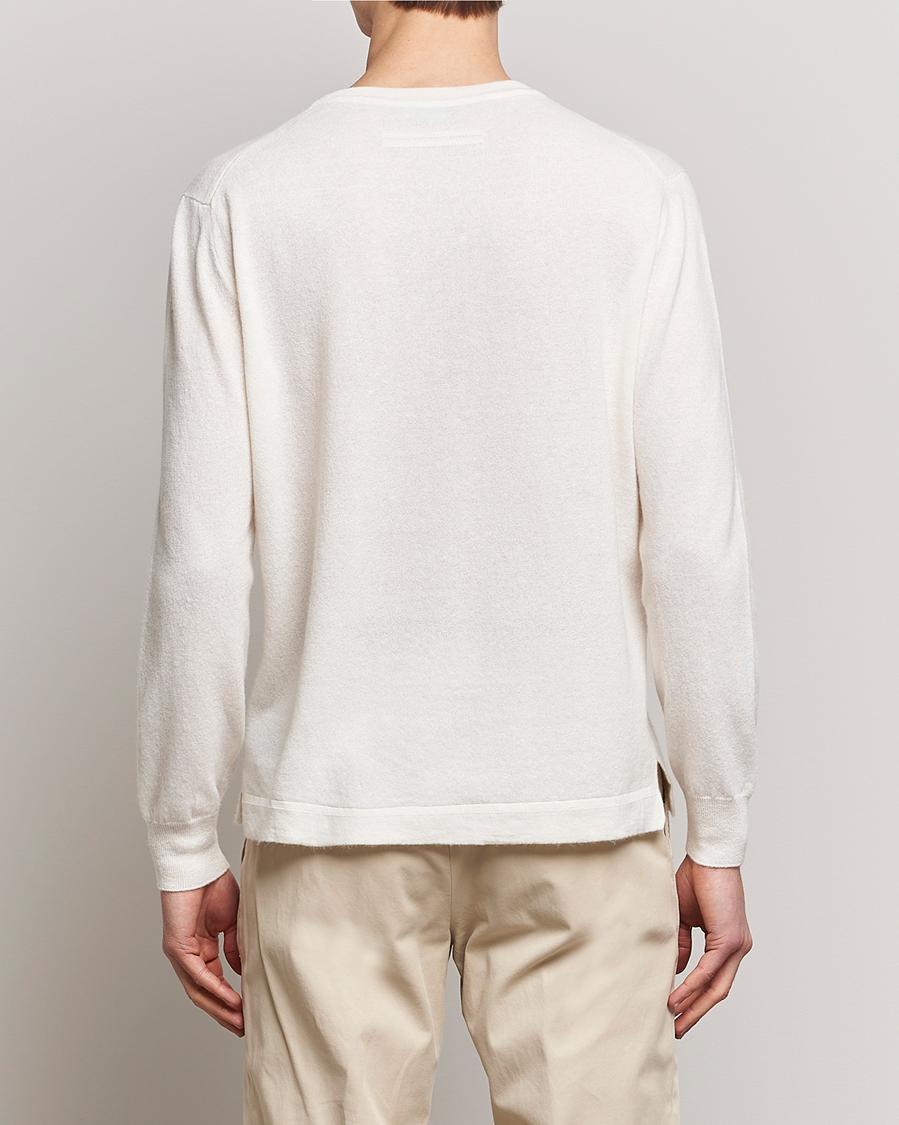 Herren | Pullover | Zegna | Oasi Cashmere/Linen Crew Neck Sweater Off White