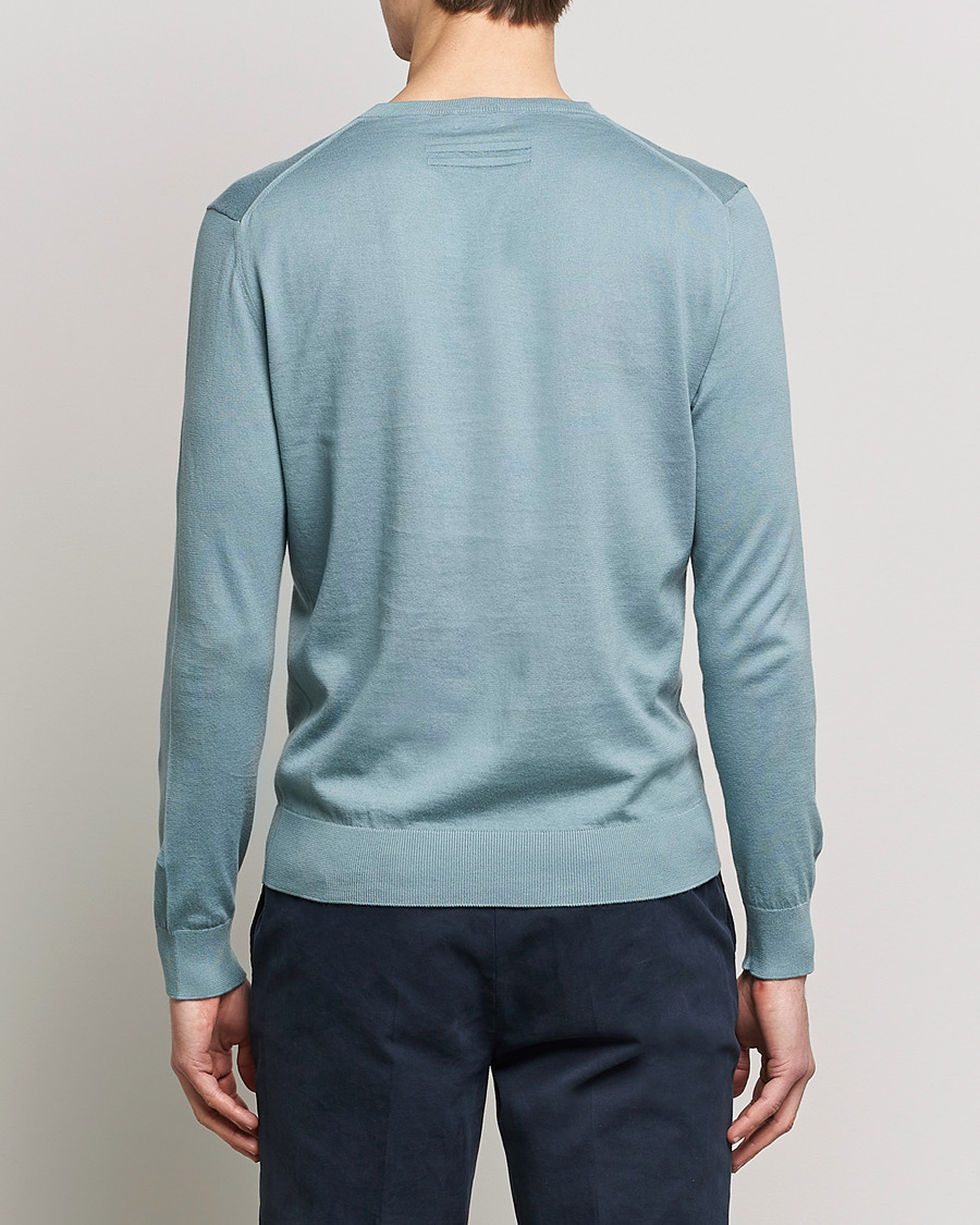 Herren | Pullover | Zegna | Premium Cotton Crew Neck Sweater Teal
