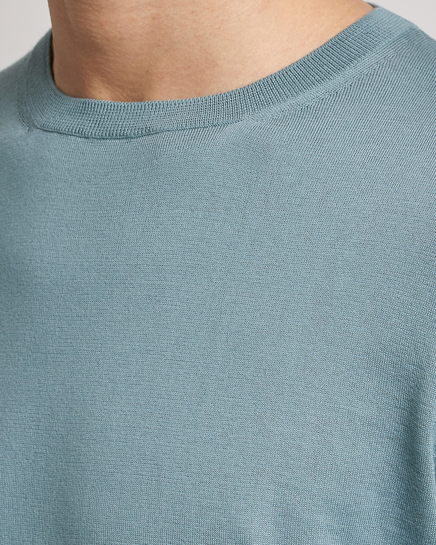Herren | Pullover | Zegna | Premium Cotton Crew Neck Sweater Teal