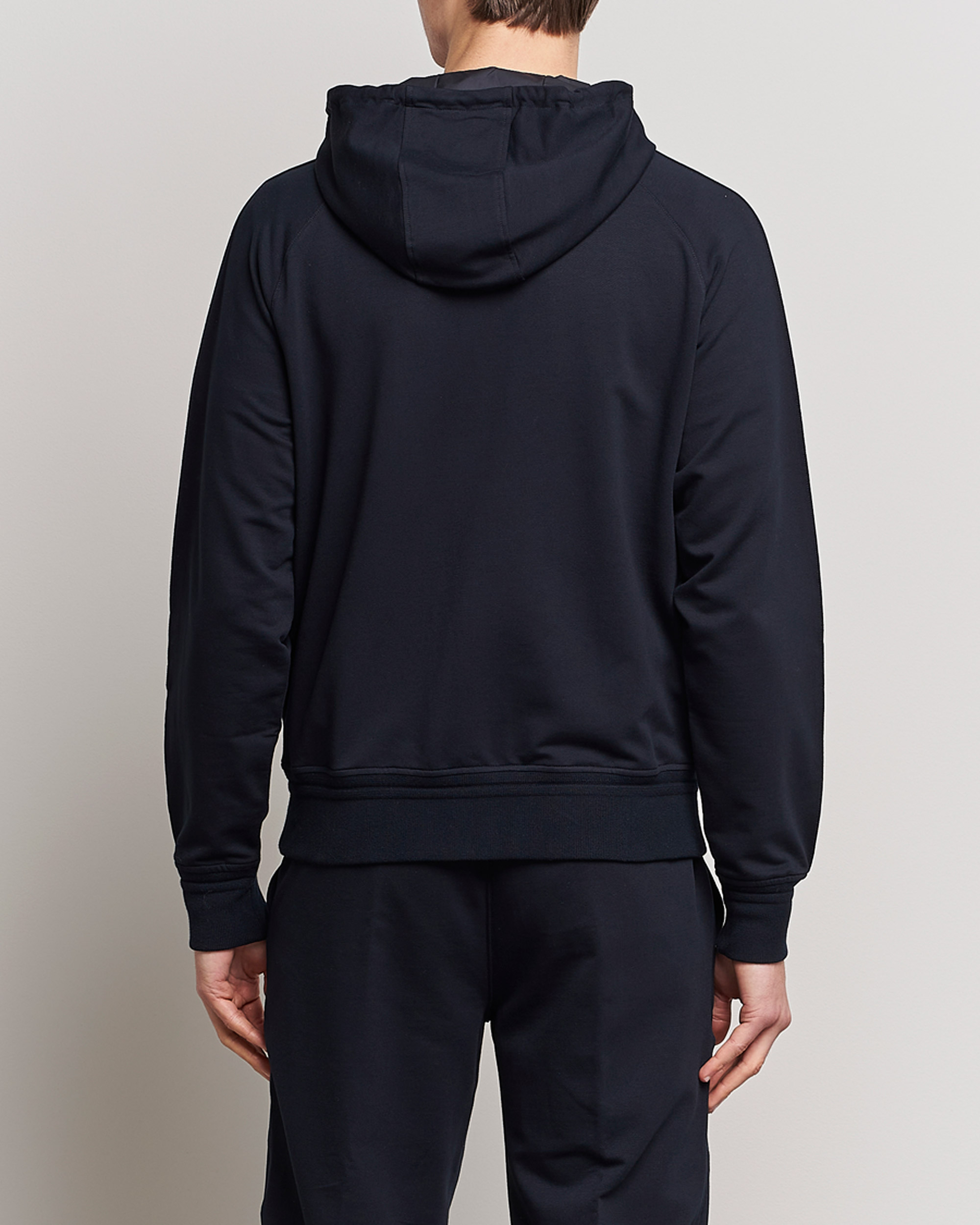 Herren | Pullover | Zegna | Cotton Stretch Zip Hoodie Navy
