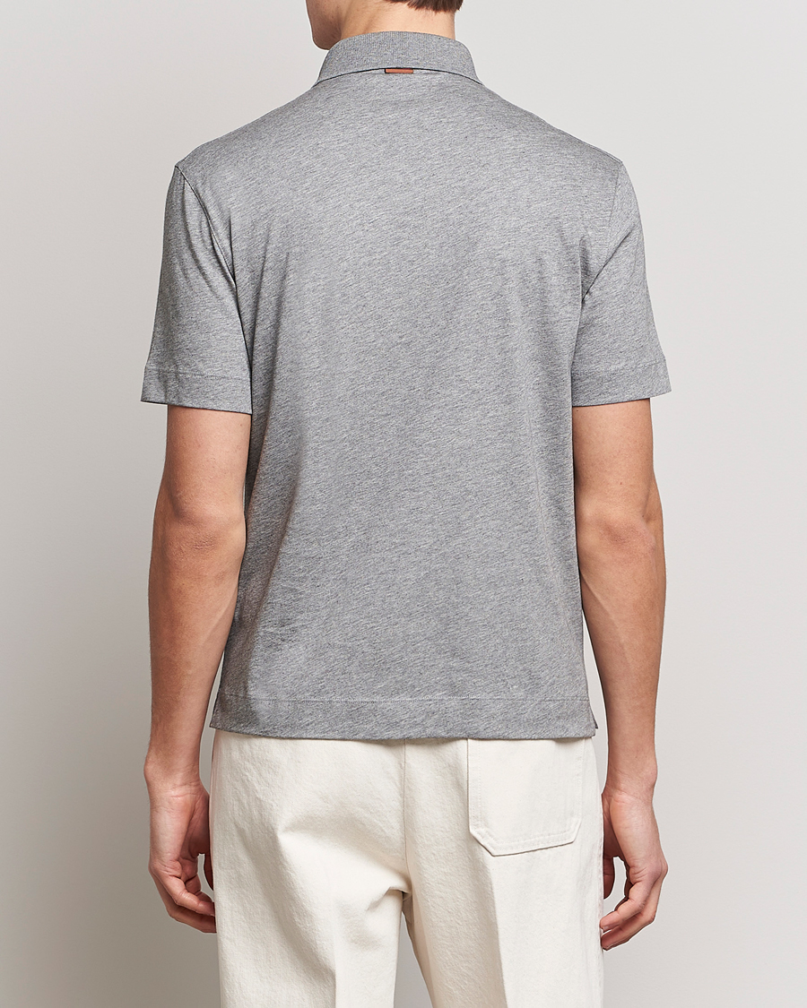 Herren | Poloshirts | Zegna | Cotton Jersey Polo Grey Melange