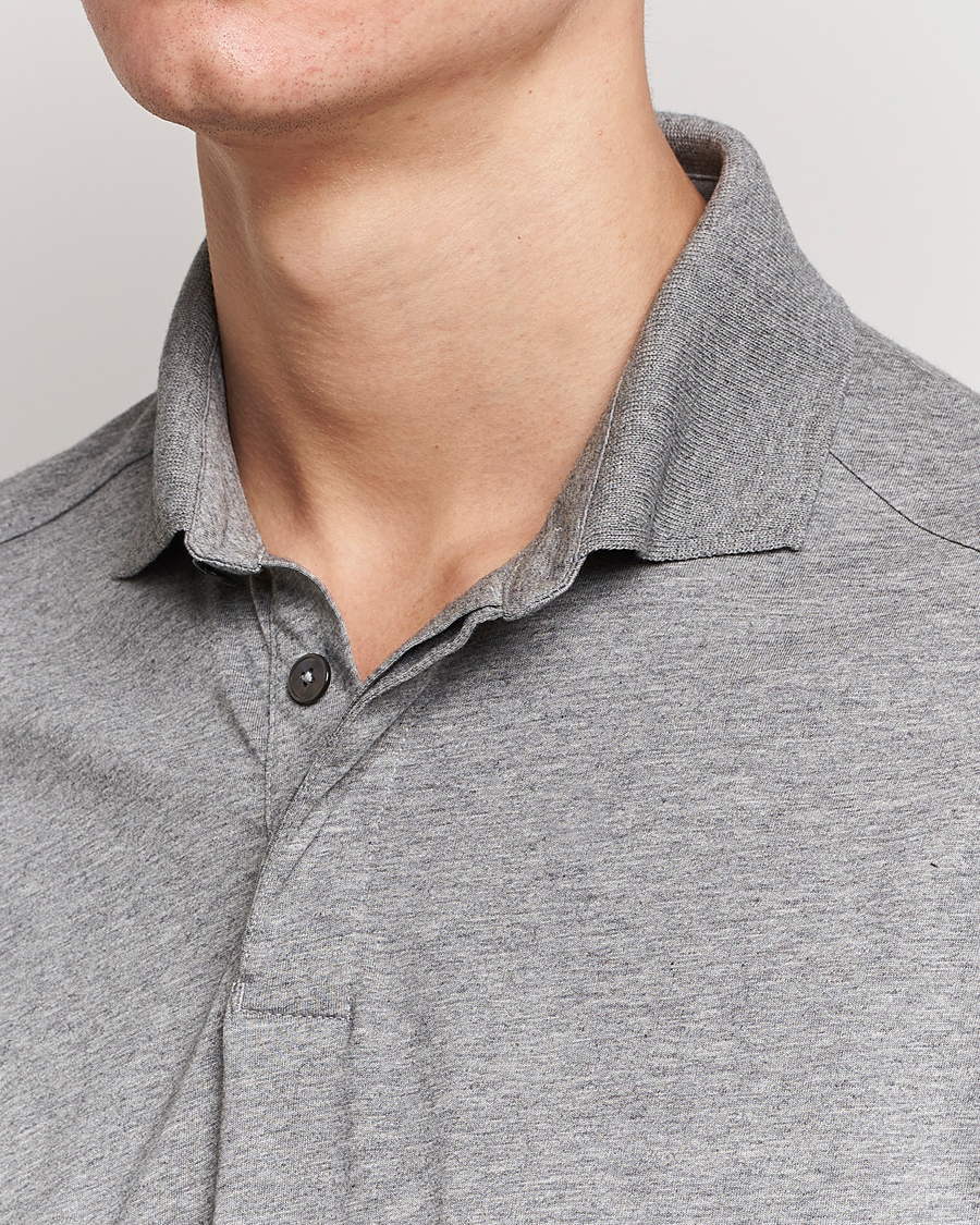 Herren | Poloshirts | Zegna | Cotton Jersey Polo Grey Melange
