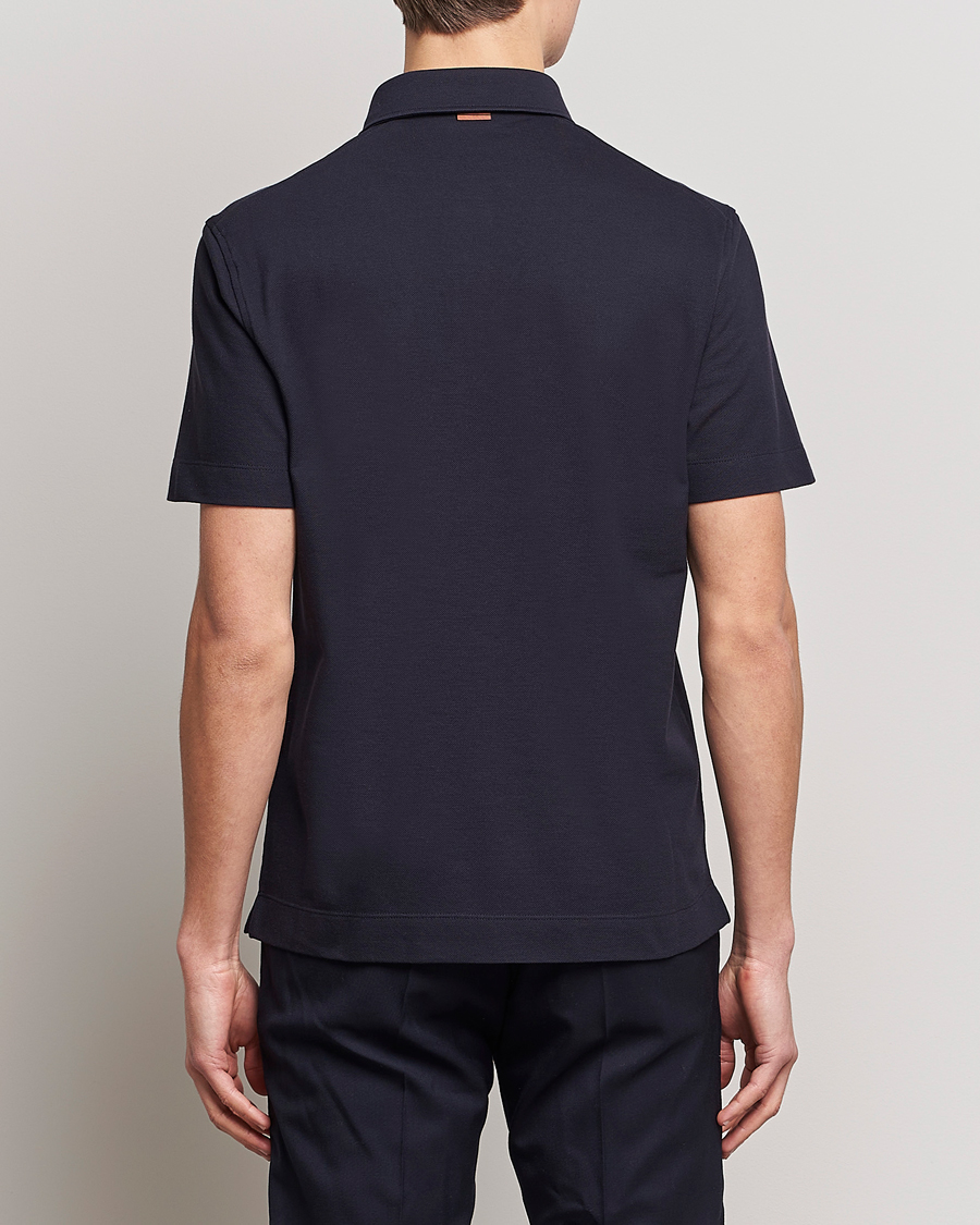 Herren | Poloshirts | Zegna | Short Sleeve Pocket Polo Navy
