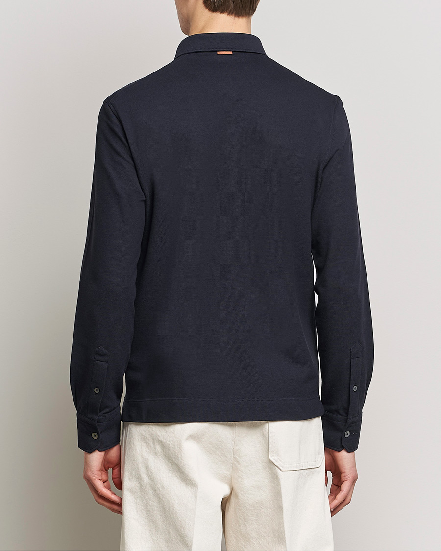 Herren | Pullover | Zegna | Long Sleeve Pocket Polo Navy