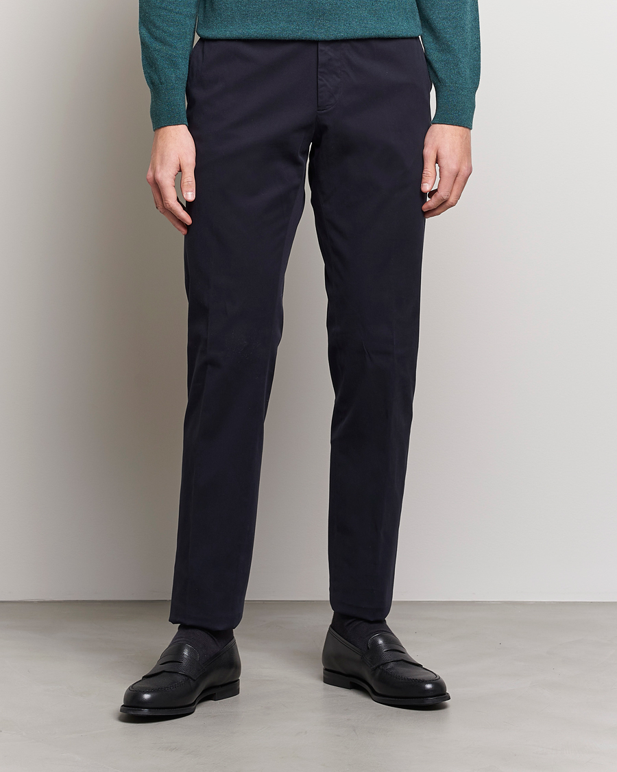 Herren | Hosen | Zegna | Slim Fit Premium Cotton Chinos Navy