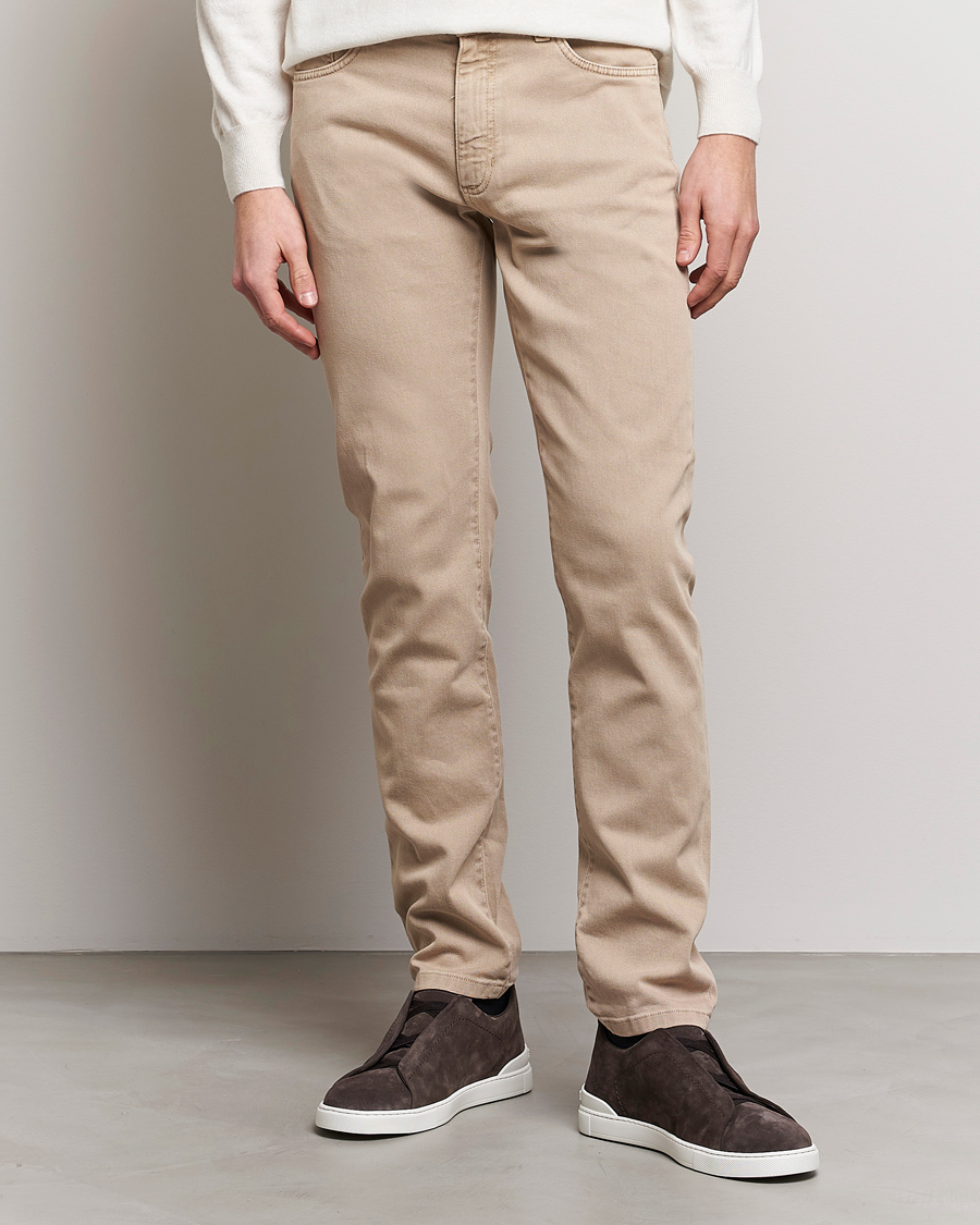 Herren | Hosen | Zegna | Slim Fit Dyed 5-Pocket Pants Brown