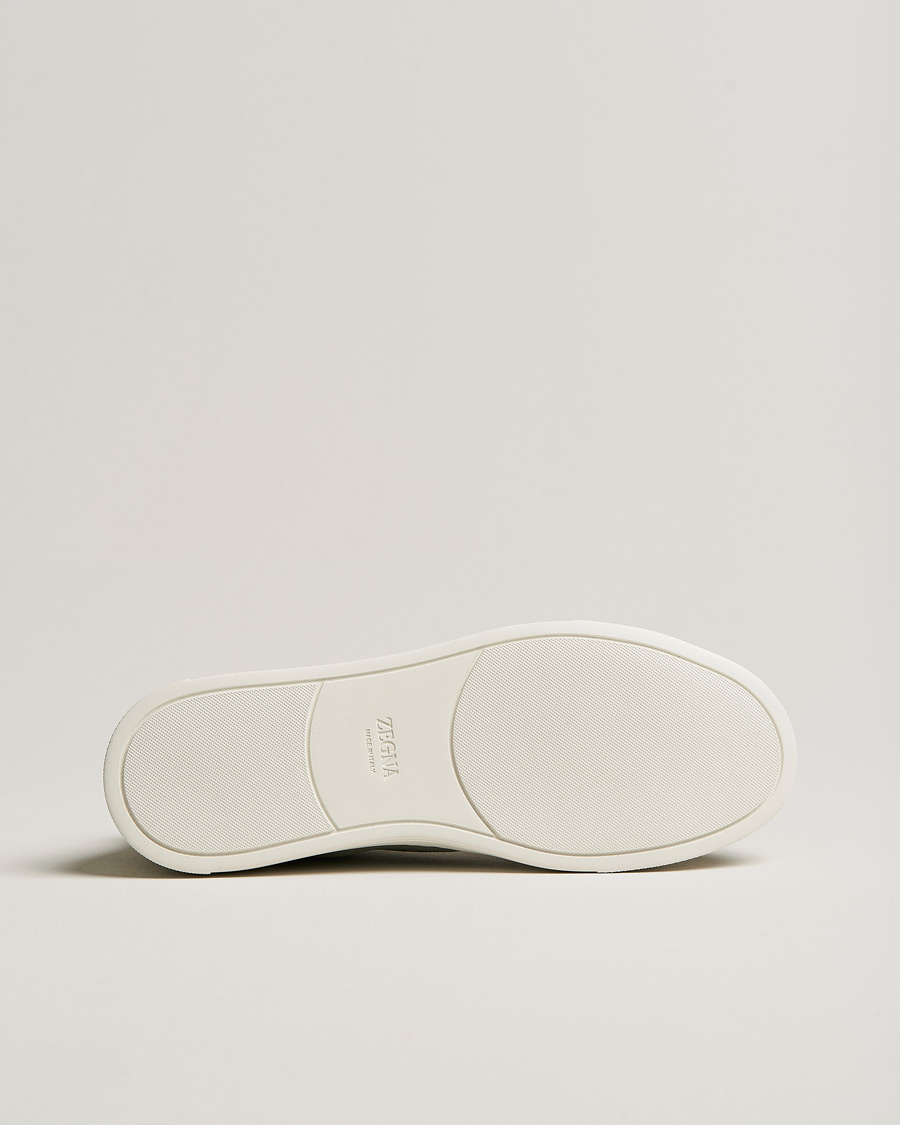 Herren | Zegna Triple Stitch Sneakers Olive Suede | Zegna | Triple Stitch Sneakers Olive Suede