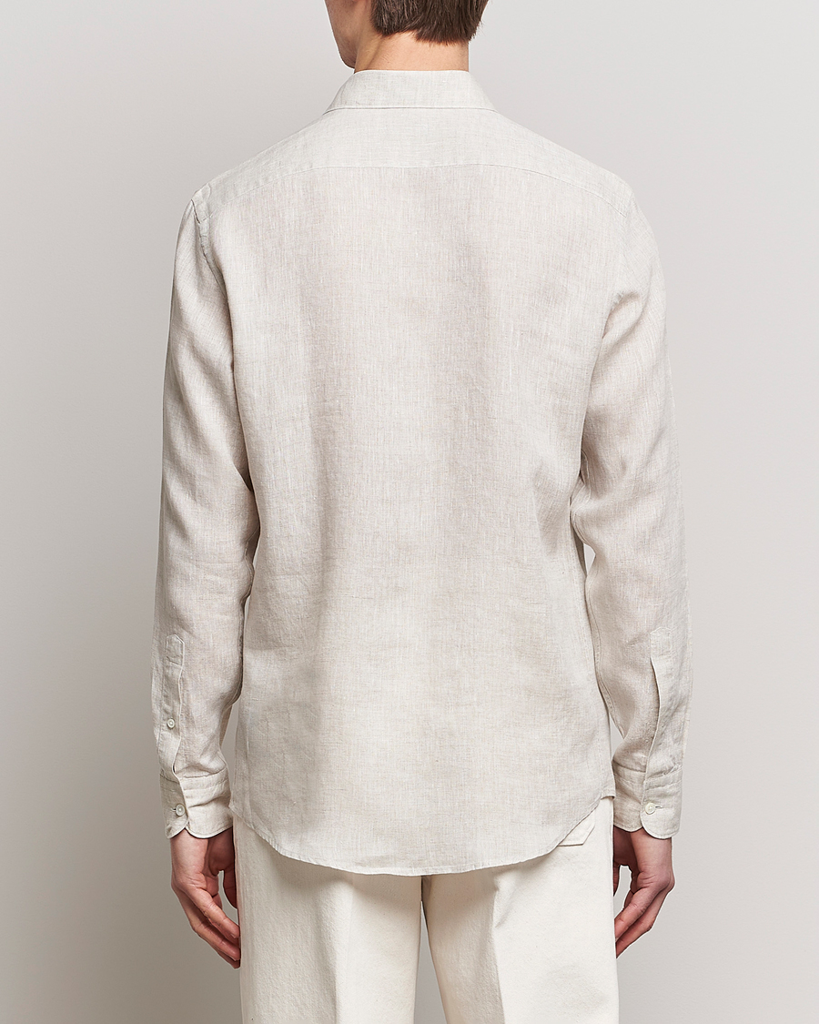 Herren | Hemden | Zegna | Slim Fit Linen Shirt Light Beige