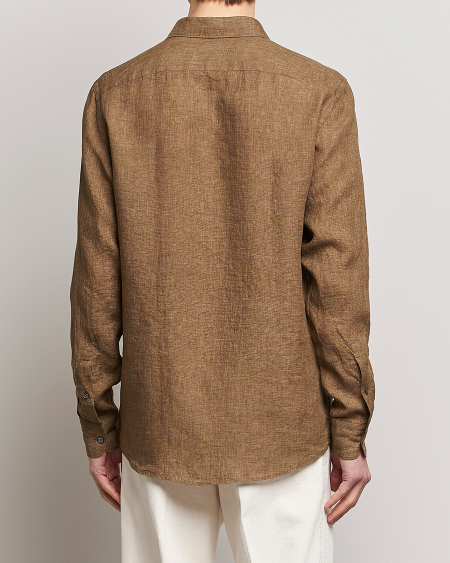 Herren | Hemden | Zegna | Slim Fit Linen Shirt Olive