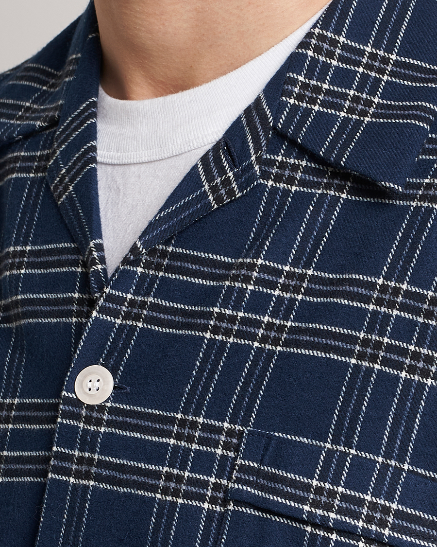Herren | Schlafanzüge & Bademäntel | Derek Rose | Checked Cotton Pyjama Set Navy