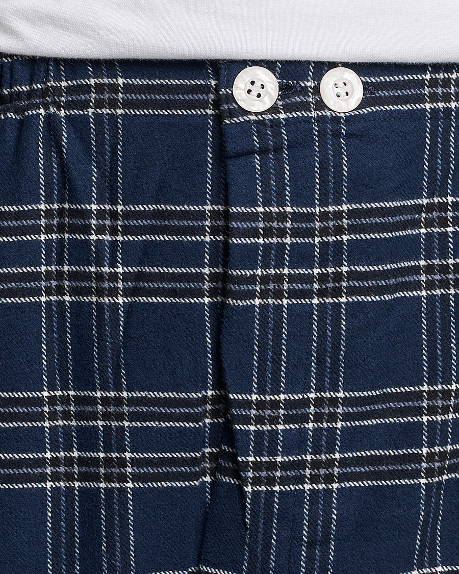 Herren | Schlafanzüge & Bademäntel | Derek Rose | Checked Cotton Pyjama Set Navy