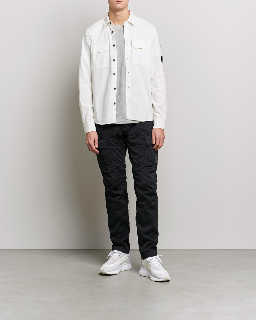 Herren | Hemden | C.P. Company | Garment Dyed Gabardine Shirt Jacket White