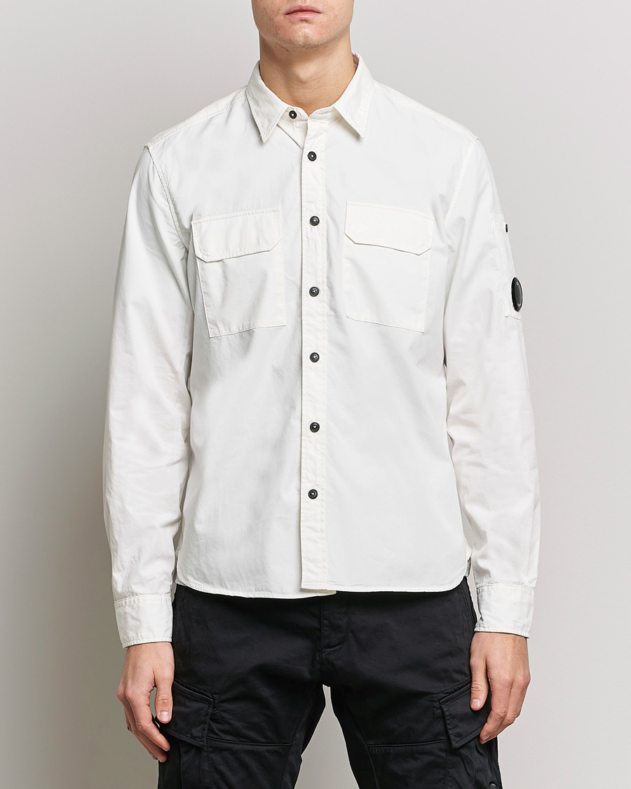 Herren | Hemden | C.P. Company | Garment Dyed Gabardine Shirt Jacket White