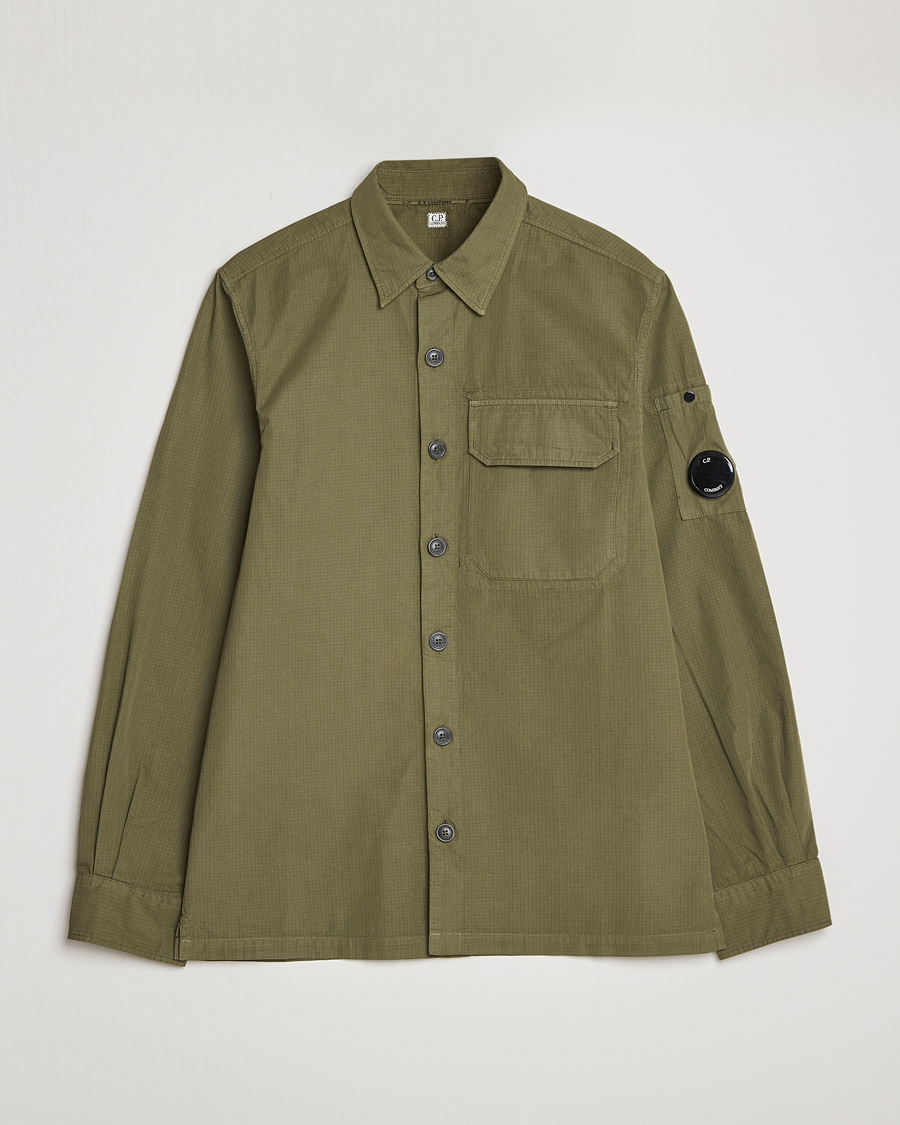 Herren | Hemden | C.P. Company | Cotton Rip Stop Overshirt Green