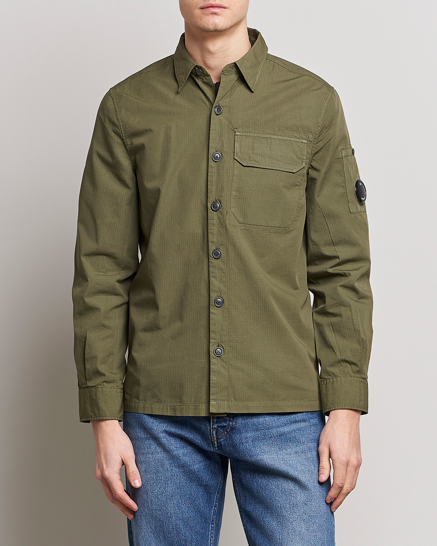 Herren | Hemden | C.P. Company | Cotton Rip Stop Overshirt Green