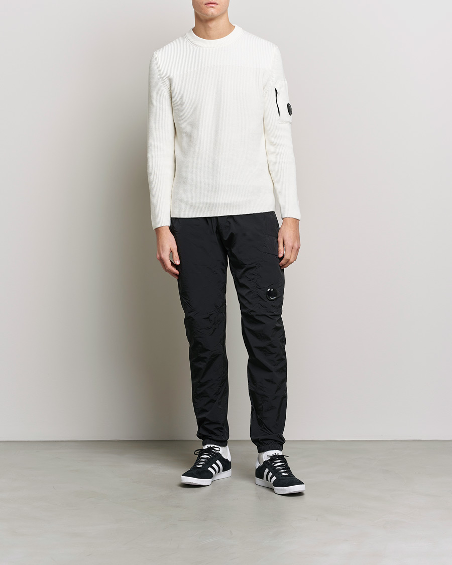 Herren | Pullover | C.P. Company | Sea Island Knitted Cotton Crew Neck White