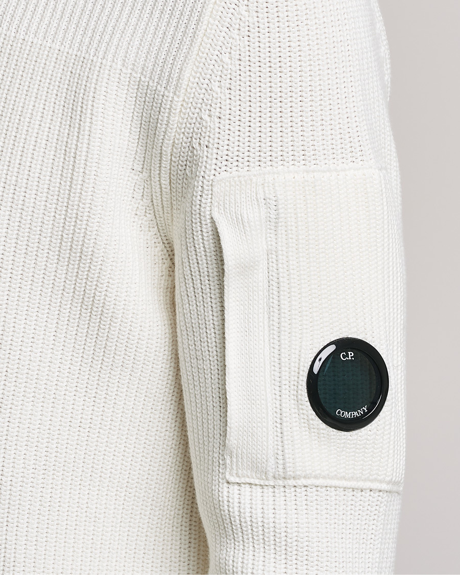 Herren | Pullover | C.P. Company | Sea Island Knitted Cotton Crew Neck White