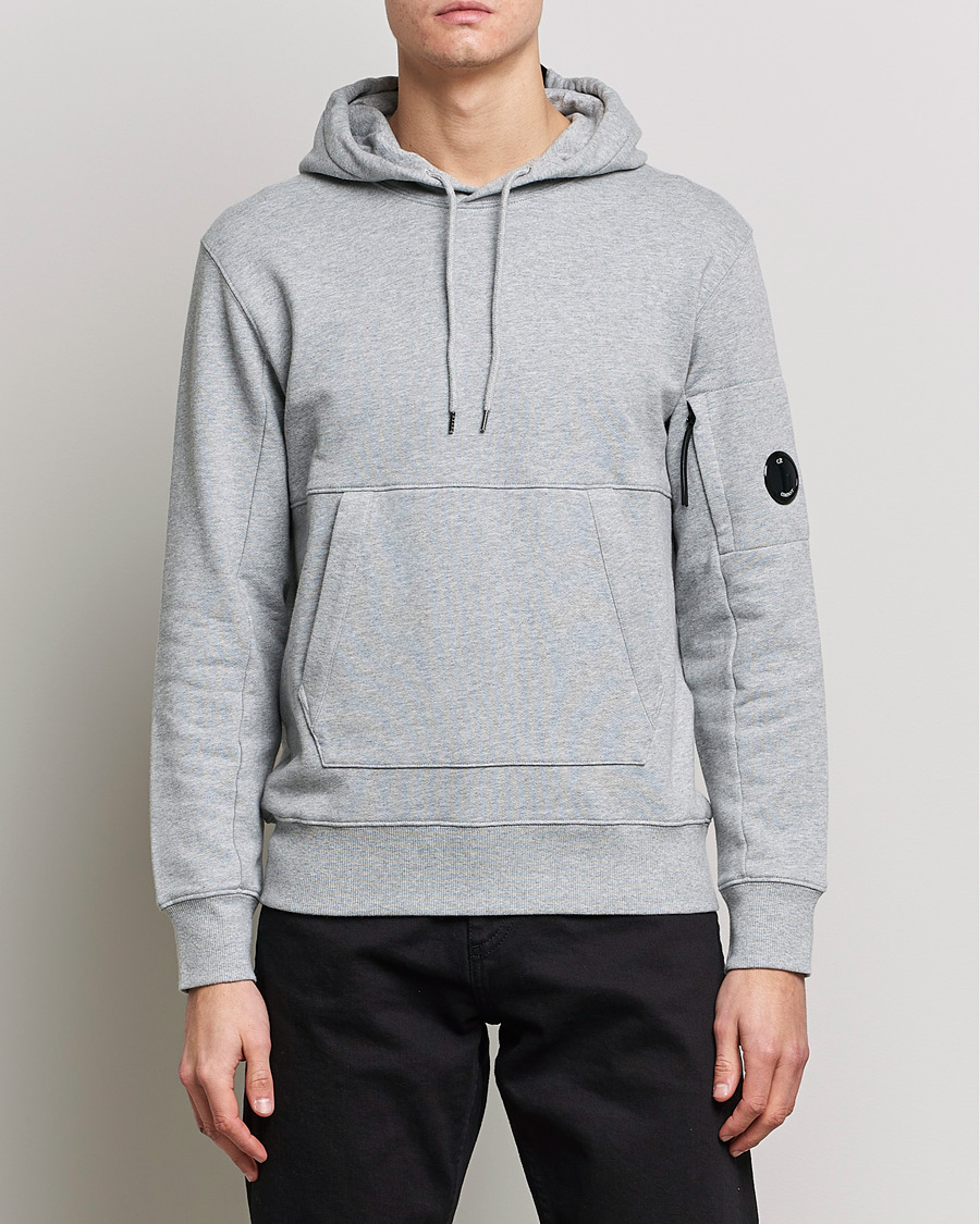Herren | Pullover | C.P. Company | Diagonal Raised Fleece Hooded Lens Sweatshirt Grey