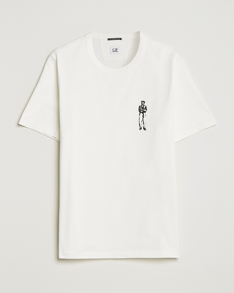 Herren | T-Shirts | C.P. Company | Heavy Mercerized Cotton Printed Logo T-Shirt White