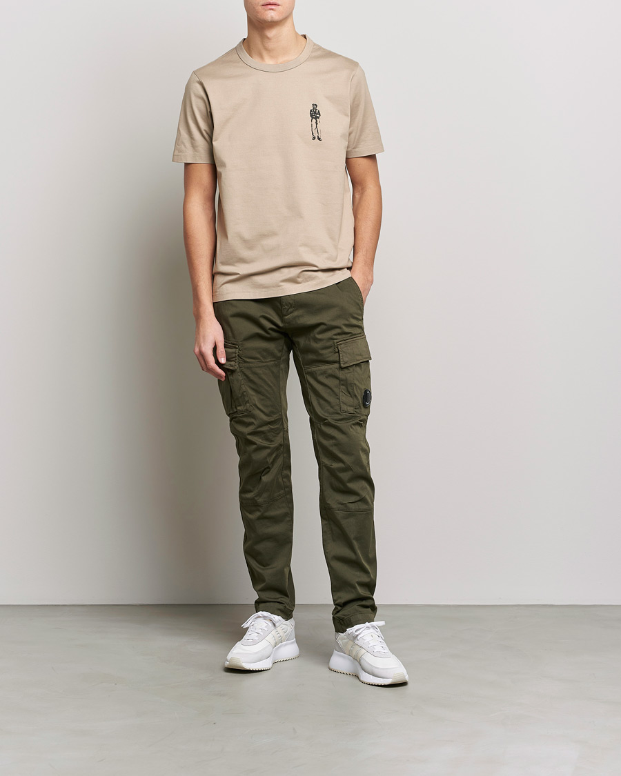Herren | T-Shirts | C.P. Company | Heavy Mercerized Cotton Printed Logo T-Shirt Sand