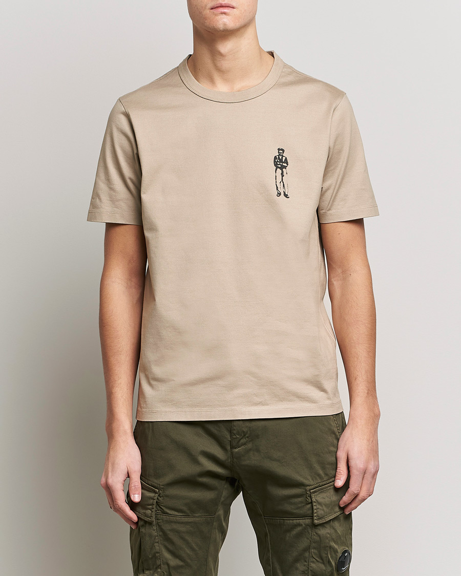 Herren | T-Shirts | C.P. Company | Heavy Mercerized Cotton Printed Logo T-Shirt Sand