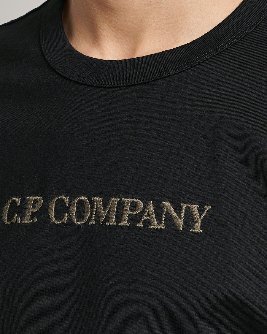 Herren | T-Shirts | C.P. Company | Heavy Mercerized Cotton Logo Tee Black