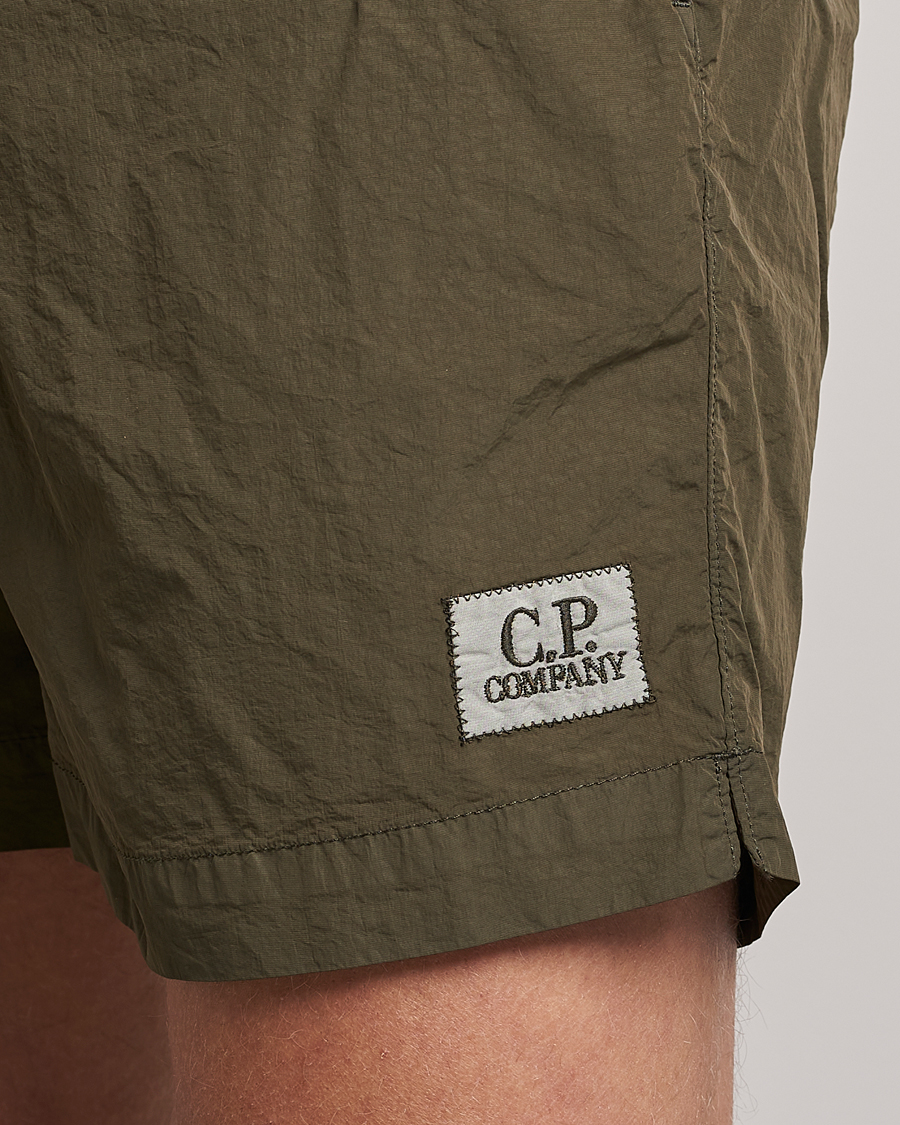 Herren | Badehosen | C.P. Company | Flatt Nylon Garment Dyed Swimshorts Olive