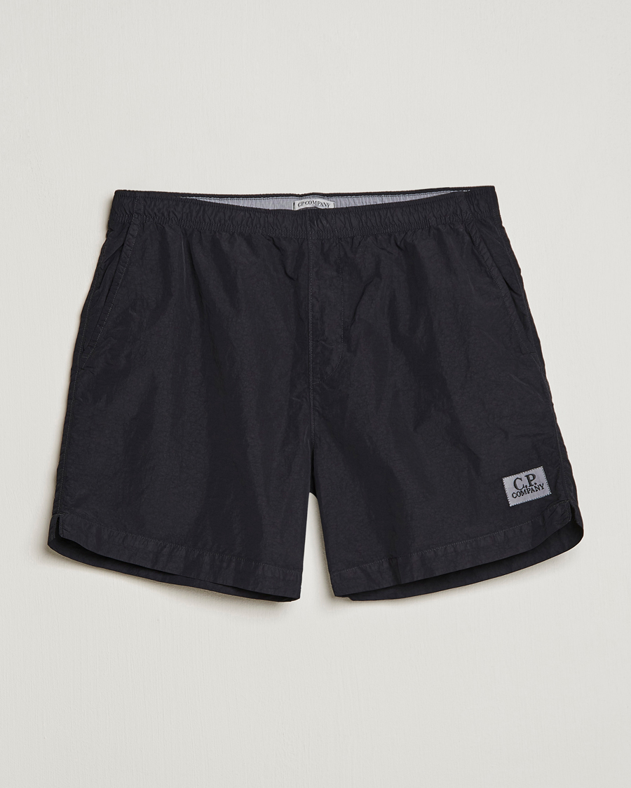 Herren | Badehosen | C.P. Company | Flatt Nylon Garment Dyed Swimshorts Black