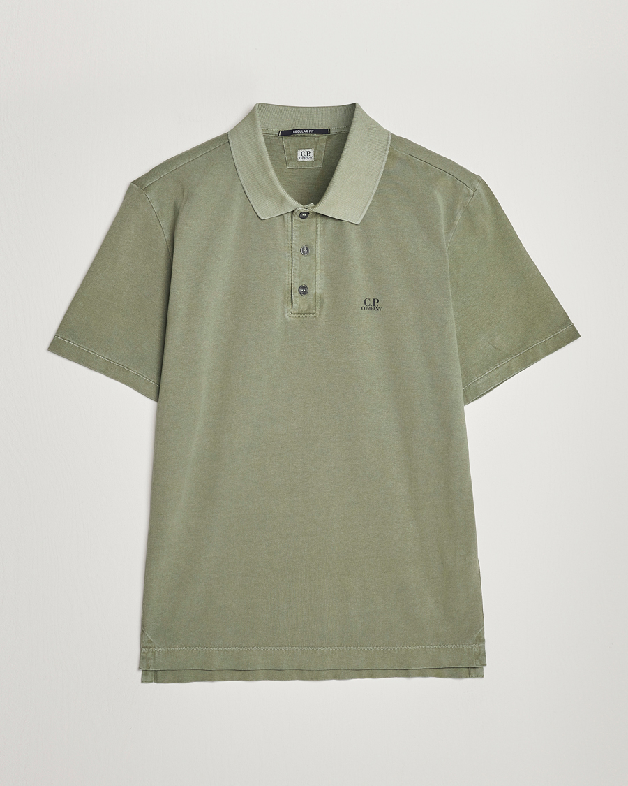 Herren | Poloshirts | C.P. Company | Old Dyed Cotton Jersey Polo Olive