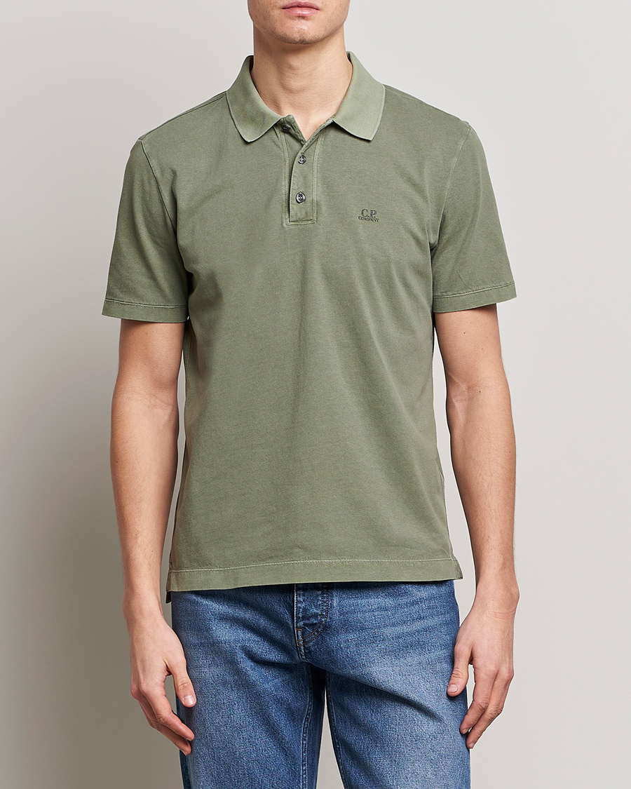 Herren | Poloshirts | C.P. Company | Old Dyed Cotton Jersey Polo Olive