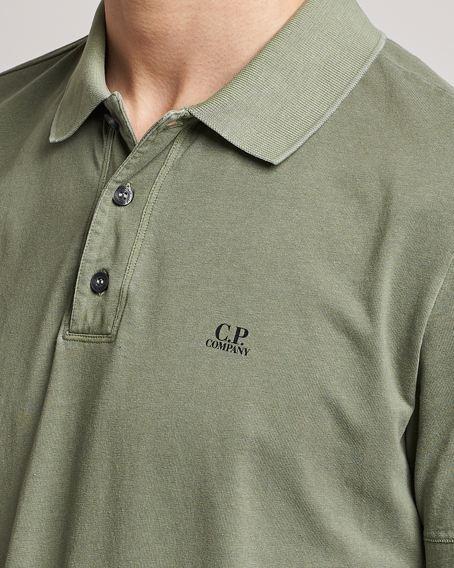Herren | Poloshirts | C.P. Company | Old Dyed Cotton Jersey Polo Olive