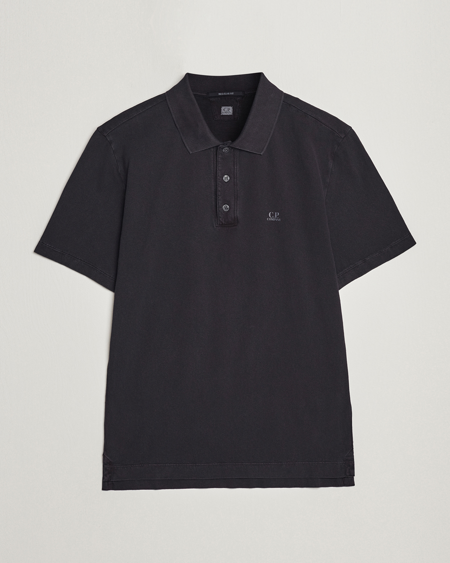 Herren | Poloshirts | C.P. Company | Old Dyed Cotton Jersey Polo Black