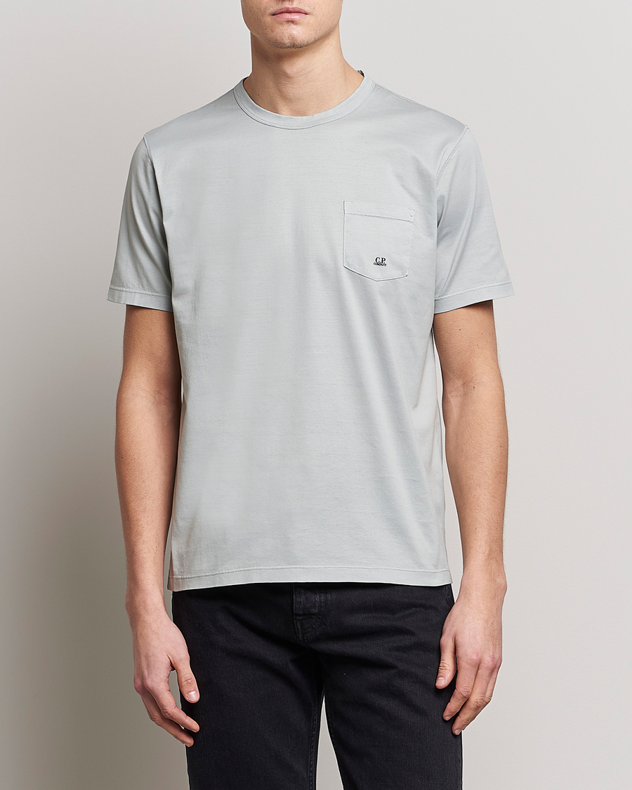 Herren | T-Shirts | C.P. Company | Mercerized Cotton Pocket T-Shirt Ocean