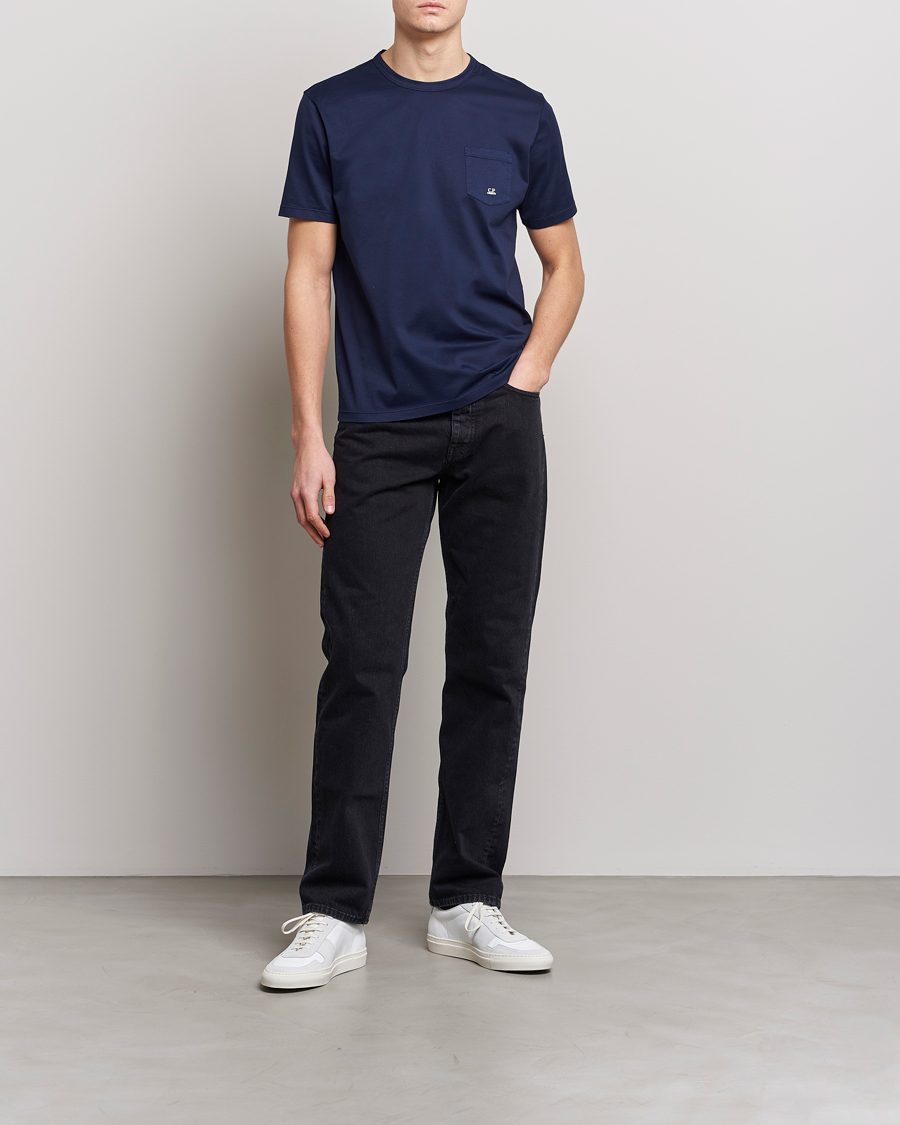 Herren | T-Shirts | C.P. Company | Mercerized Cotton Pocket T-Shirt Navy