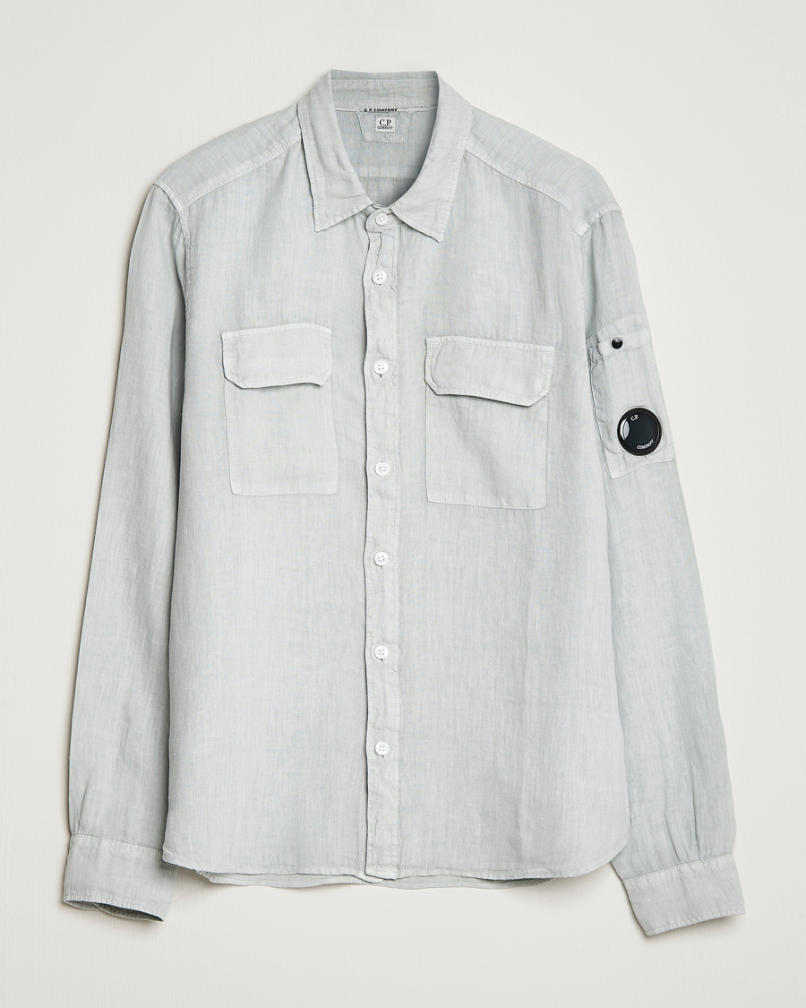 Herren | Hemden | C.P. Company | Long Sleeve Linen Shirt Ocean