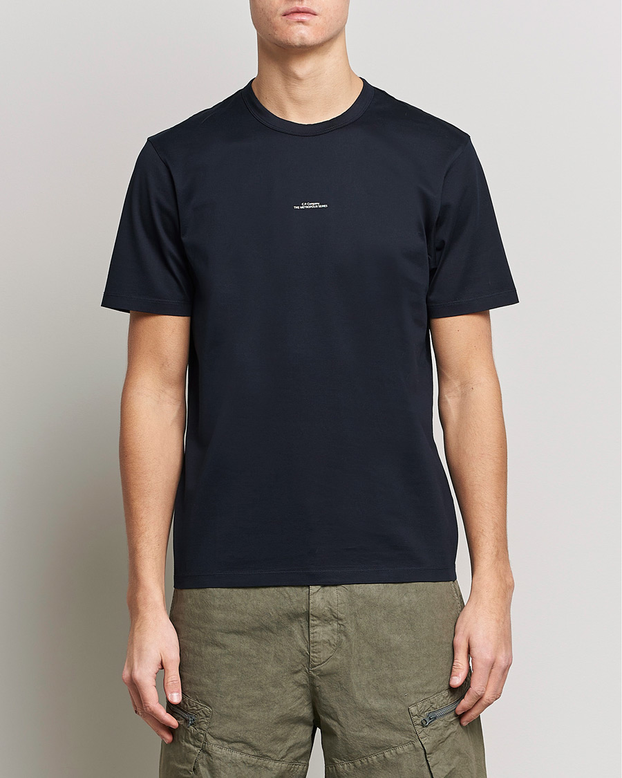 Herren | T-Shirts | C.P. Company | Metropolis Mercerized Jersey T-Shirt Navy