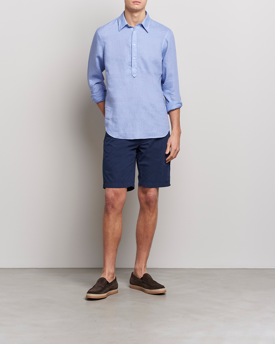 Herren | Shorts | Aspesi | Washed Cotton Cargo Shorts Dark Blue