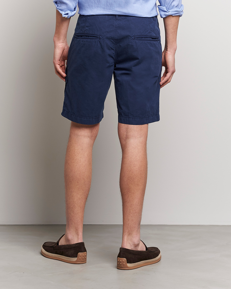 Herren | Shorts | Aspesi | Washed Cotton Cargo Shorts Dark Blue