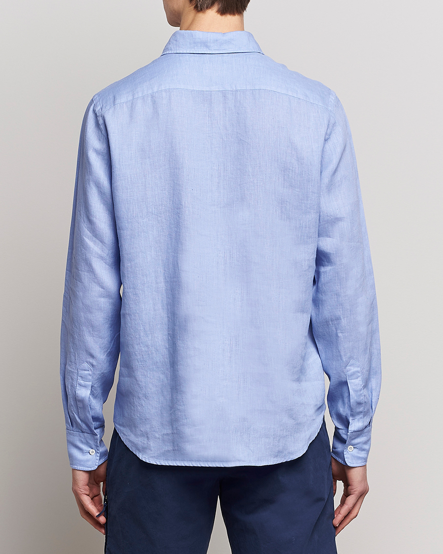 Herren | Hemden | Aspesi | Linen Popover Shirt Light Blue