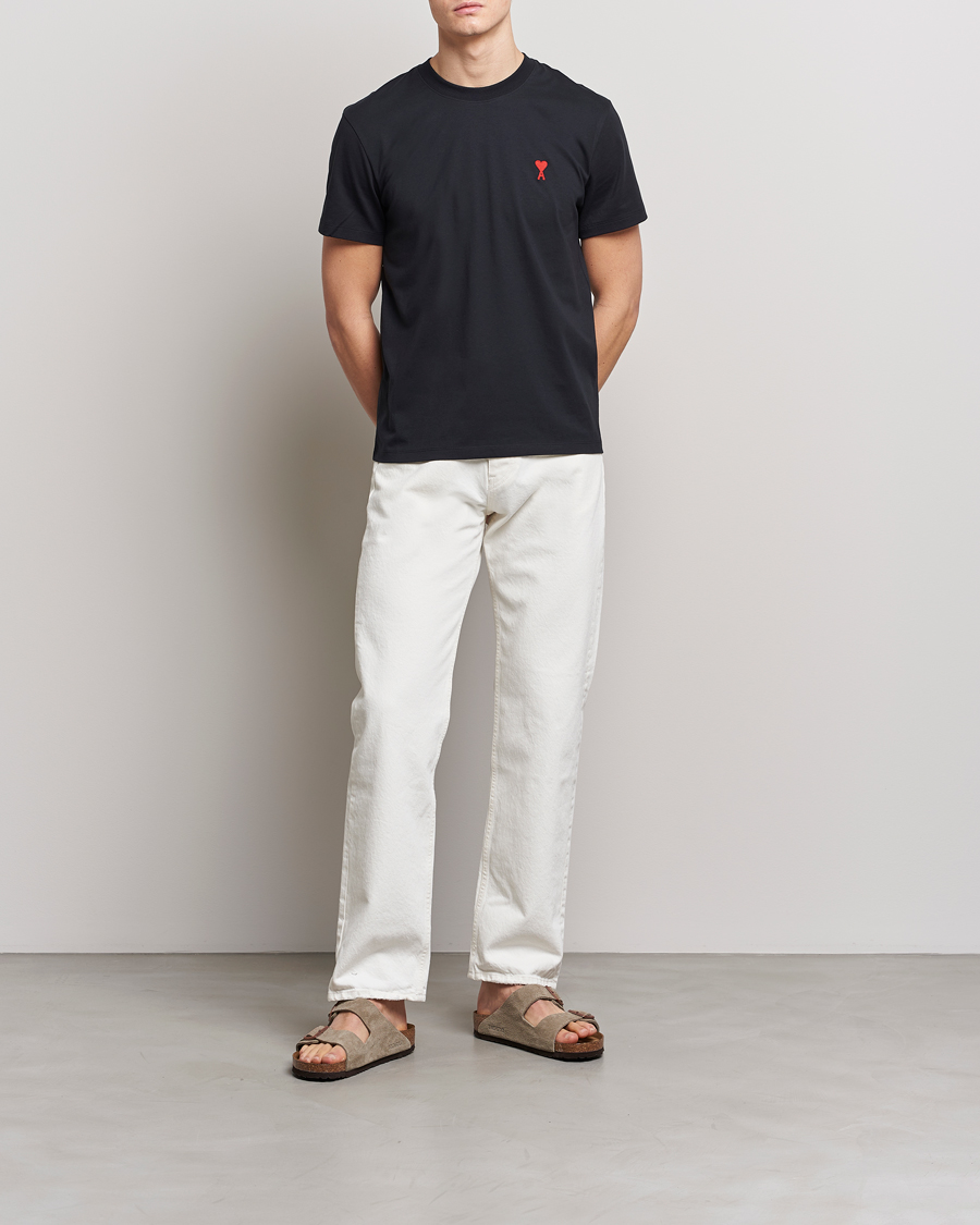 Herren | T-Shirts | AMI | Heart Logo T-Shirt Black