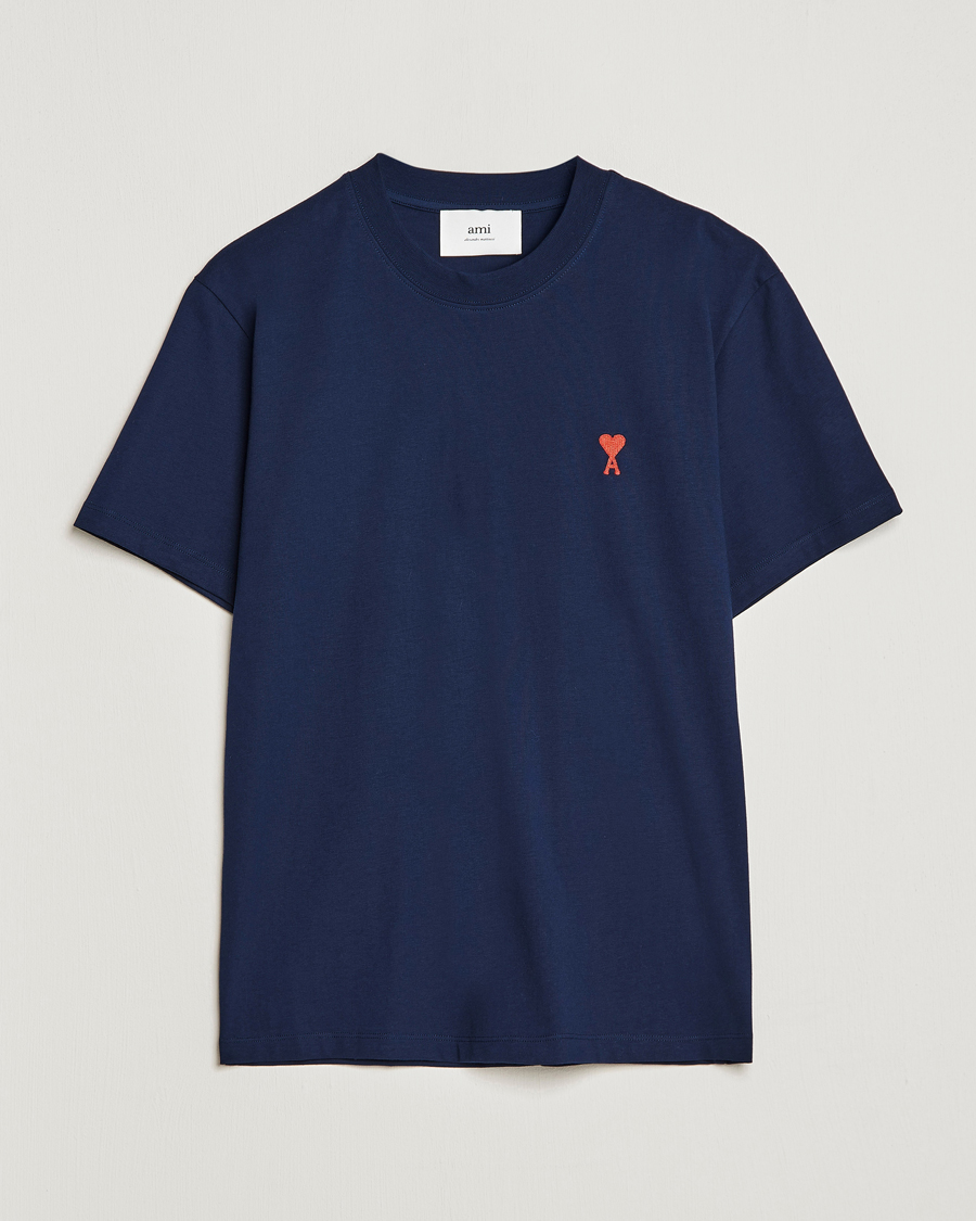 Herren | T-Shirts | AMI | Heart Logo T-Shirt Navy