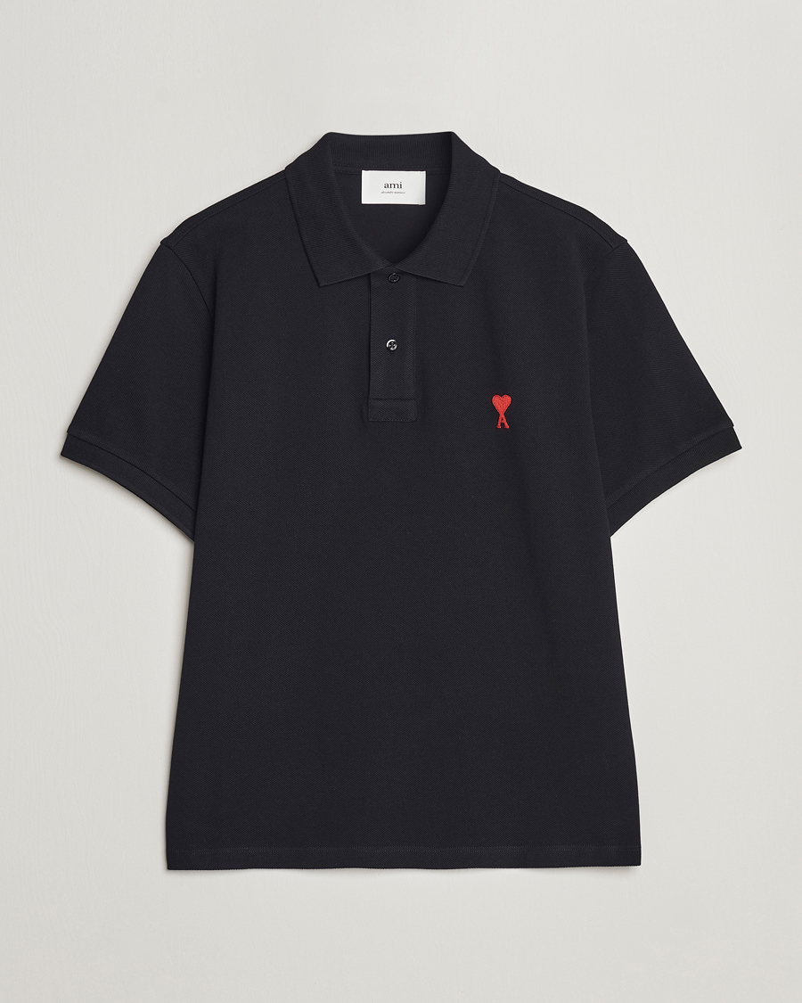 Herren | Poloshirts | AMI | Heart Logo Piquet Polo Black