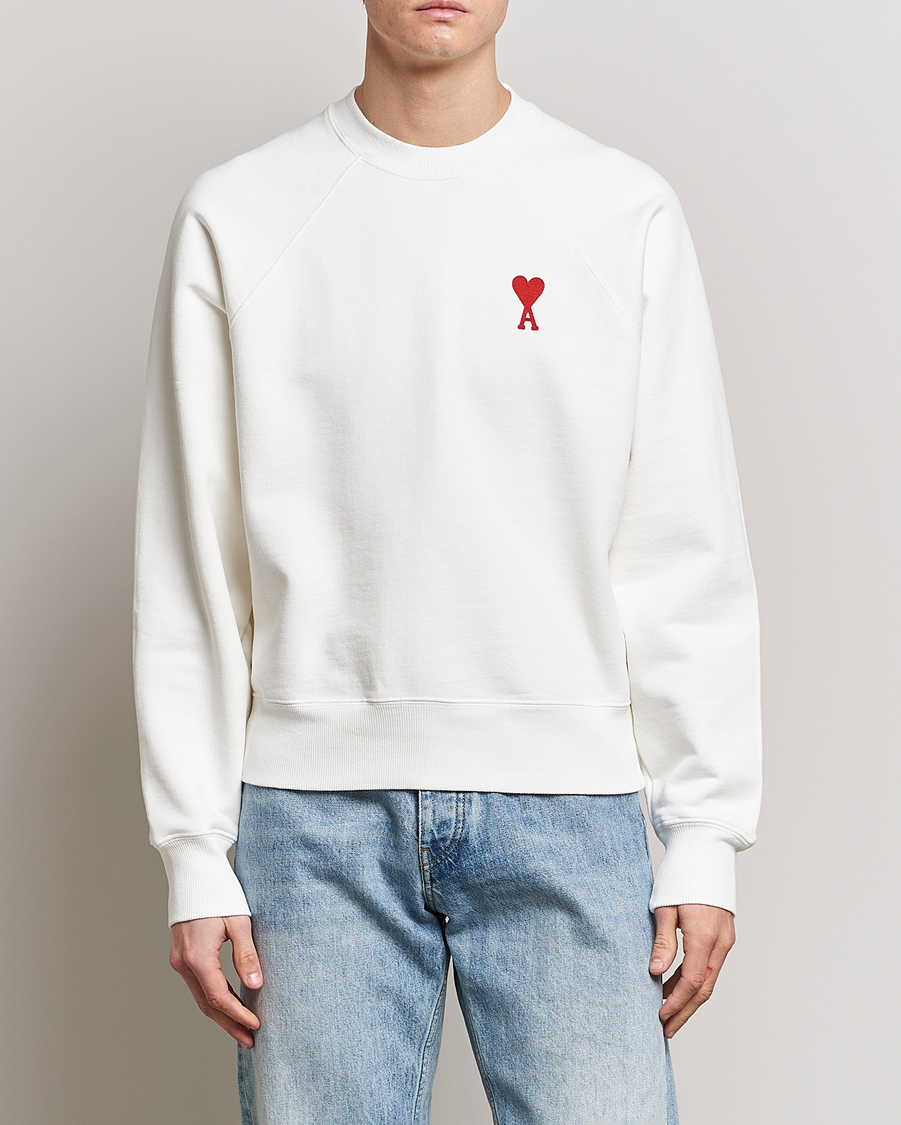 Herren | Pullover | AMI | Big Heart Sweatshirt Natural White