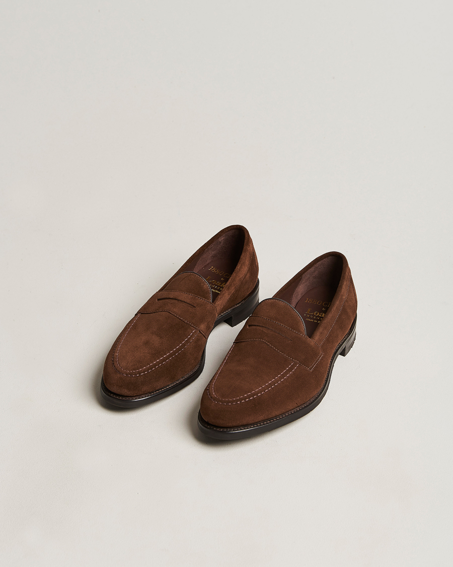 Herren | Handgefertigte Schuhe - Schuhspanner inklusive | Loake 1880 | Grant Shadow Sole Brown Suede