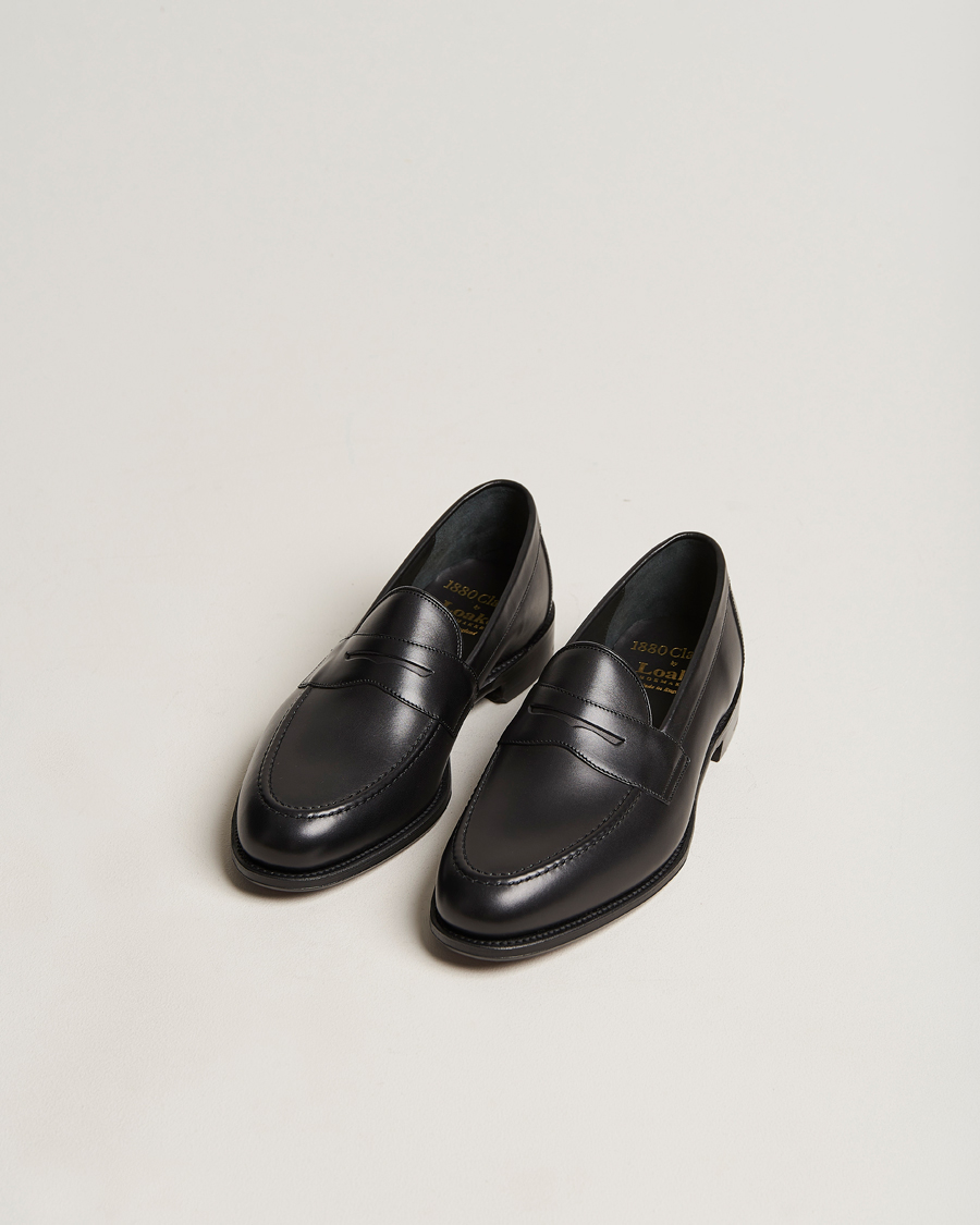 Herren | Handgefertigte Schuhe - Schuhspanner inklusive | Loake 1880 | Hornbeam Eco Penny Loafer Black Calf