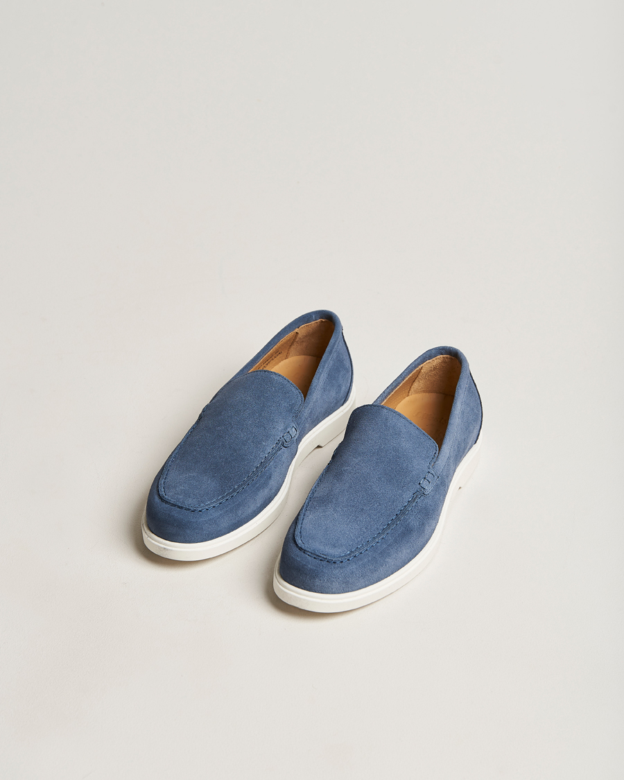 Herren | Handgefertigte Schuhe | Loake 1880 | Tuscany Suede Loafer Denim