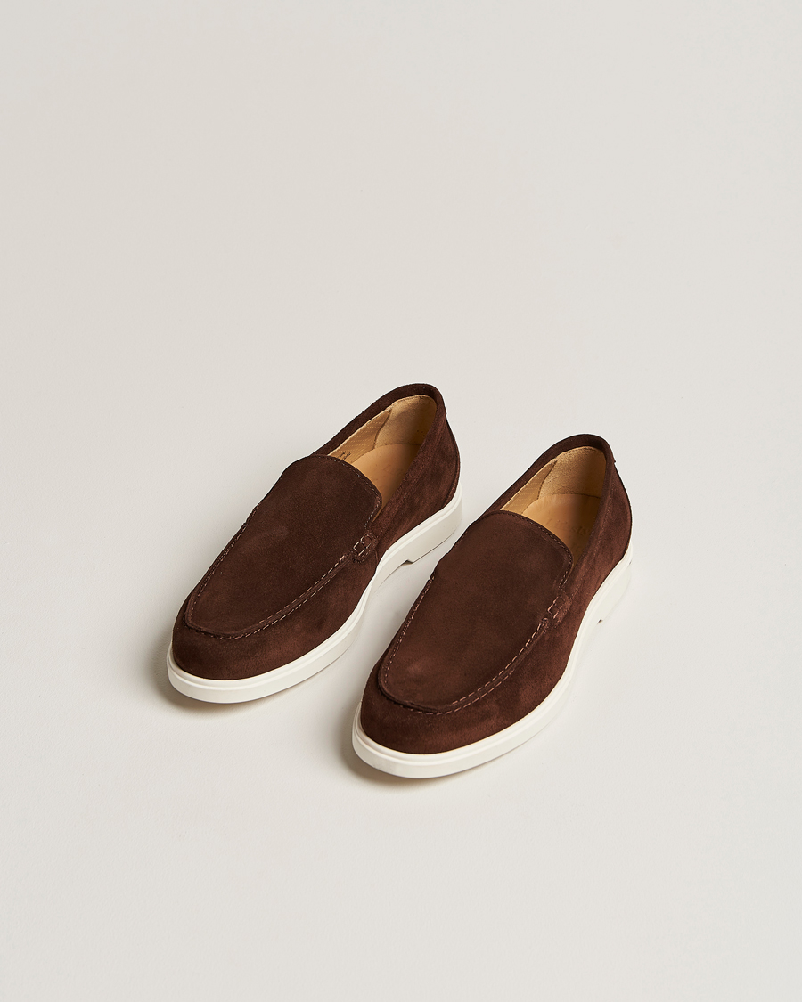 Herren | Handgefertigte Schuhe | Loake 1880 | Tuscany Suede Loafer Chocolate
